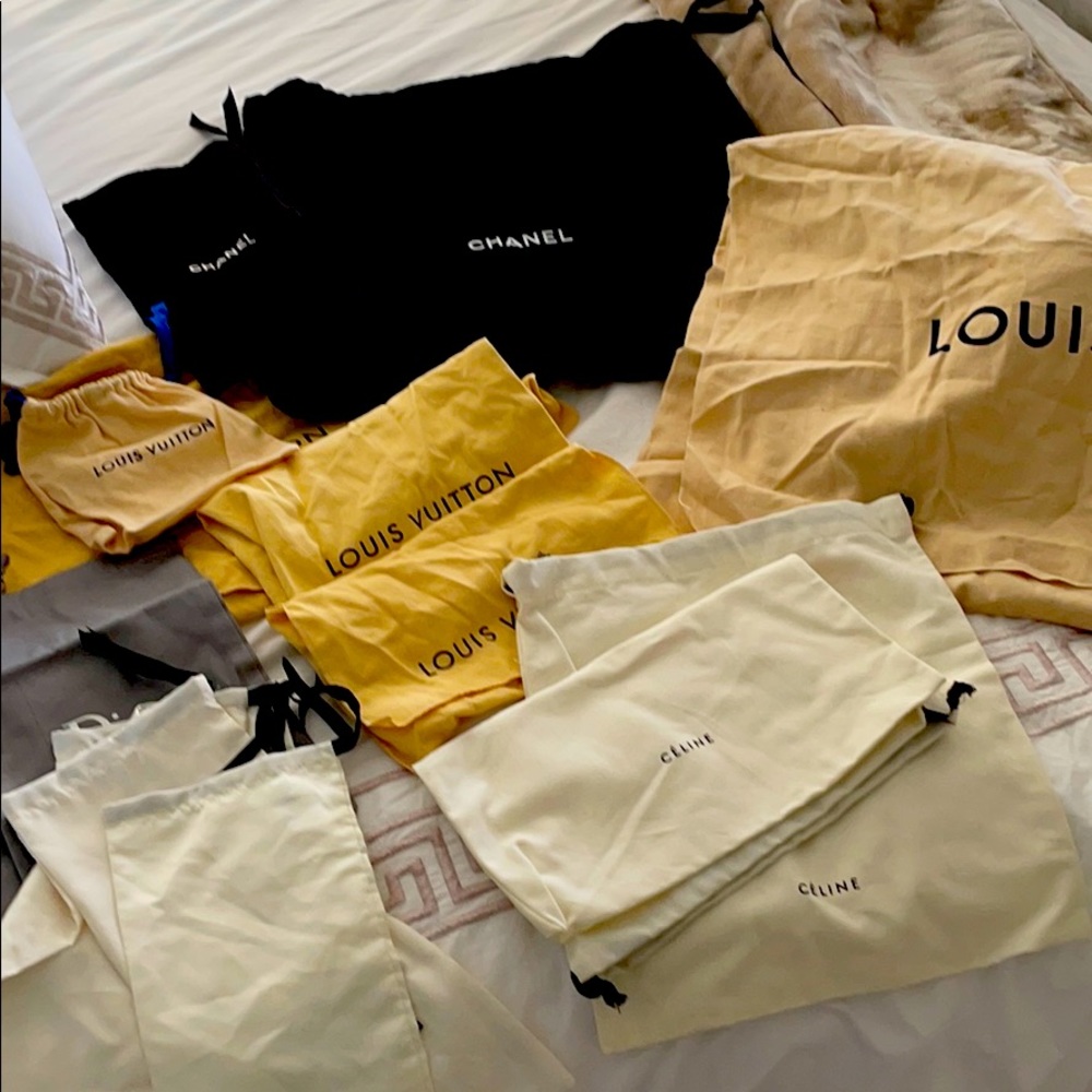 Collection of Designer dust/shoe bags.